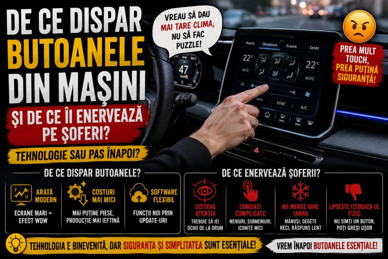 De ce dispar butoanele din mașini și de ce îi enervează pe șoferi