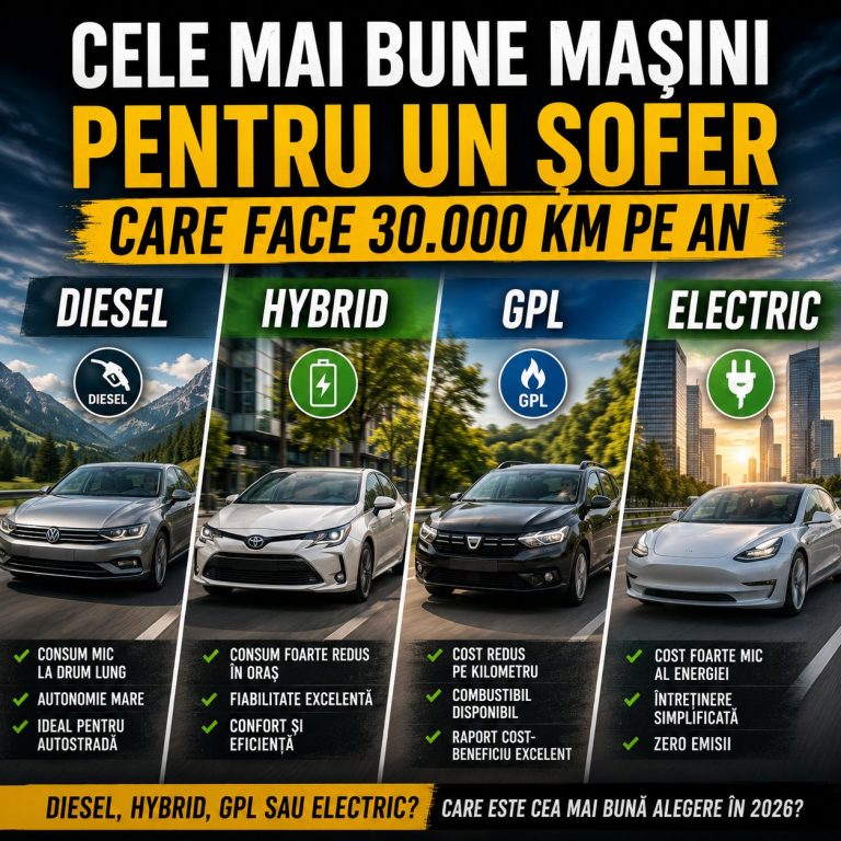 Cele mai bune mașini pentru un șofer care face 30.000 km pe an