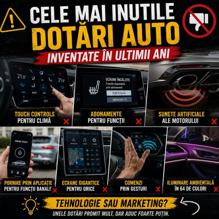 Cele mai inutile dotări auto inventate în ultimii ani